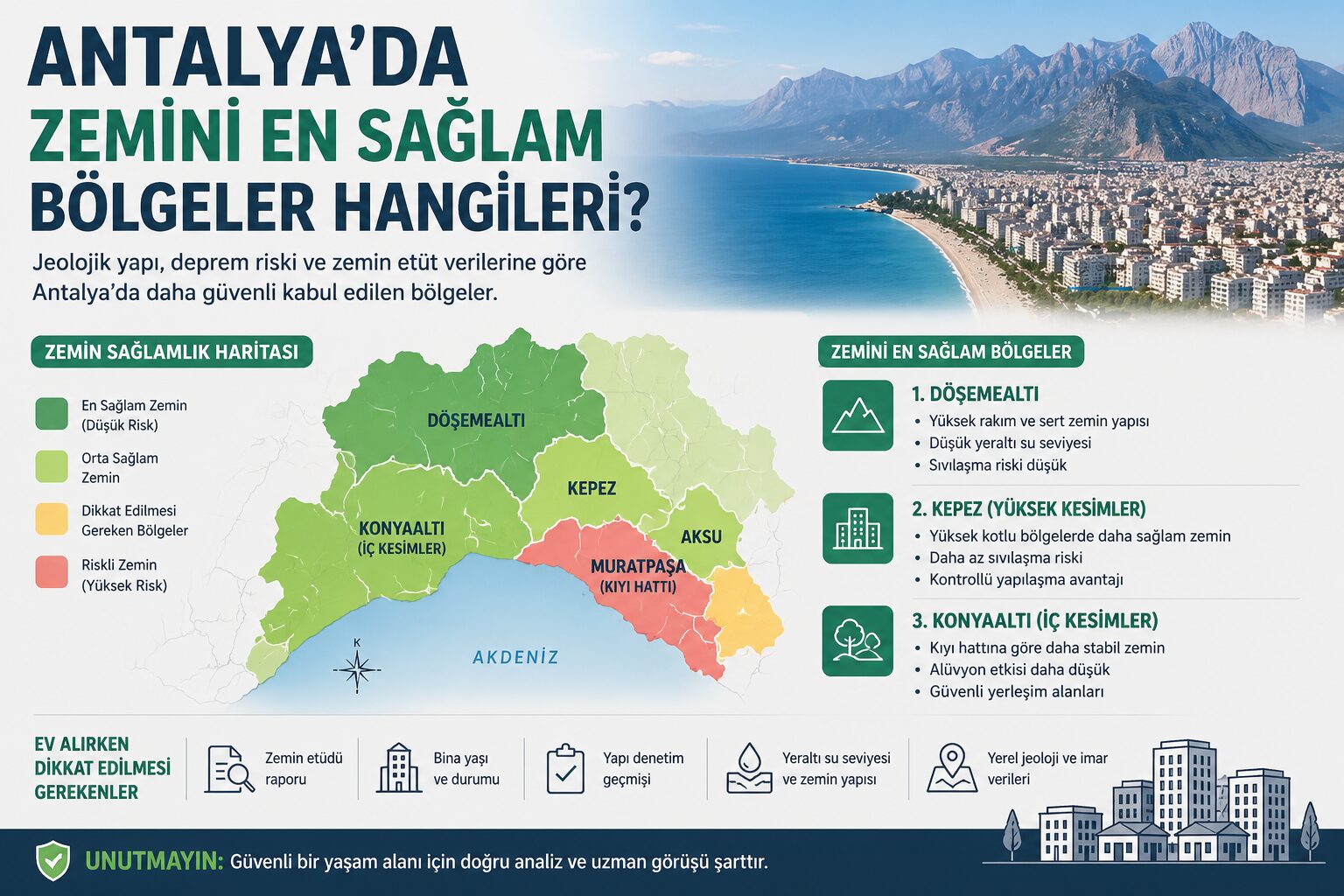 Antalya’da Zemini En Sağlam Bölgeler Hangileri? [2026 Güncel Analiz]