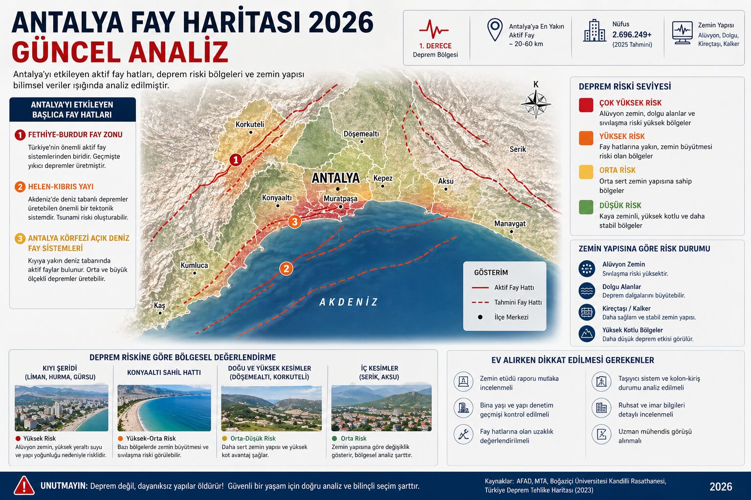 Antalya Fay Haritası 2026: Güncel Deprem Riski Analizi