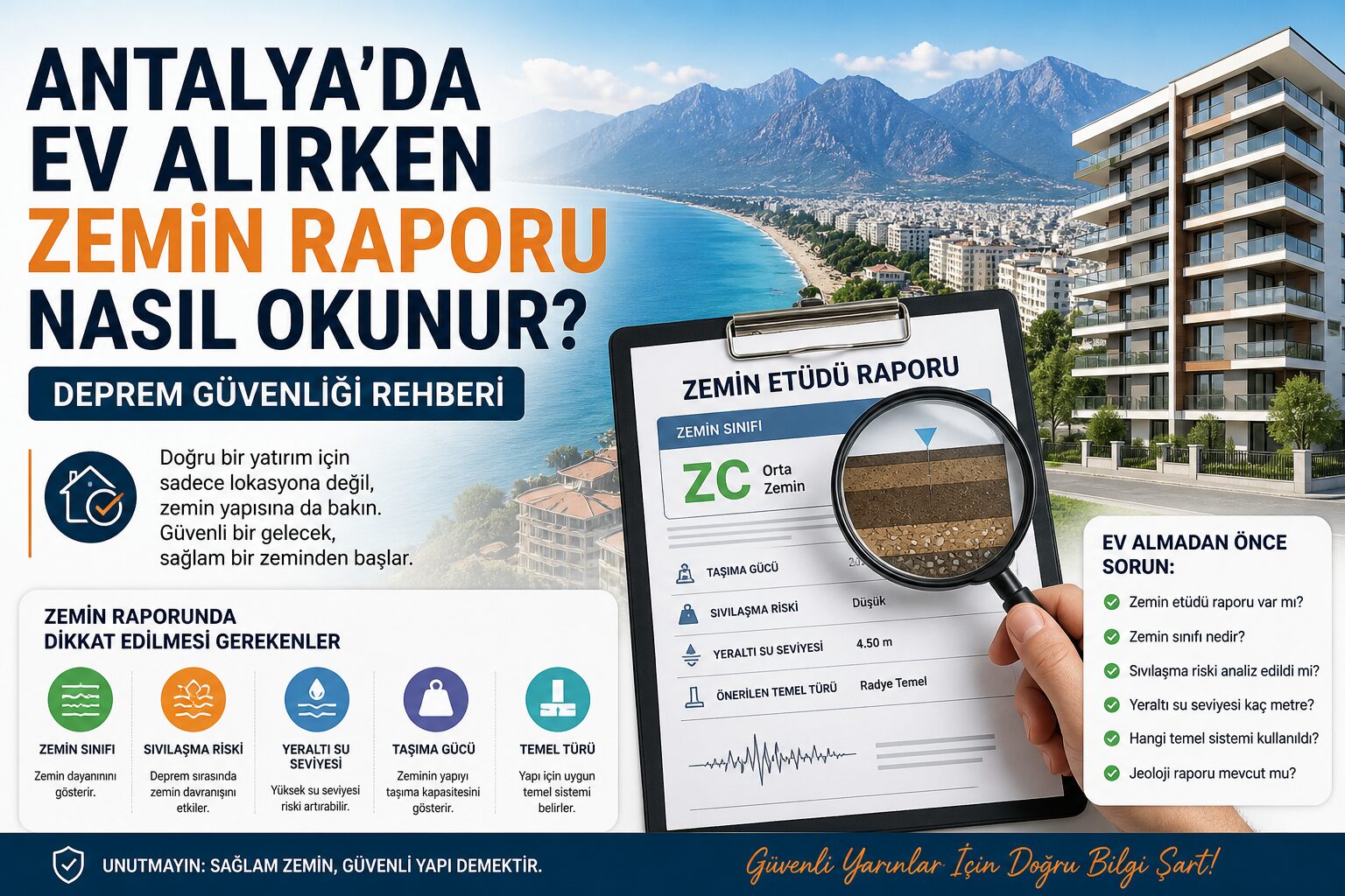 Antalya’da Ev Alırken Zemin Raporu Nasıl Okunur? [2026 Güncel Rehber]